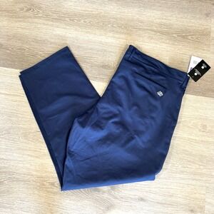 NWT Zelos Big & Tall Navy Lightweight Quick-Dry Flat Front Pants Men's Size 44